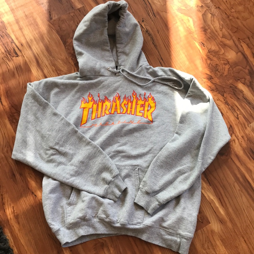 Gray “Thrasher” Men’s hoodie
